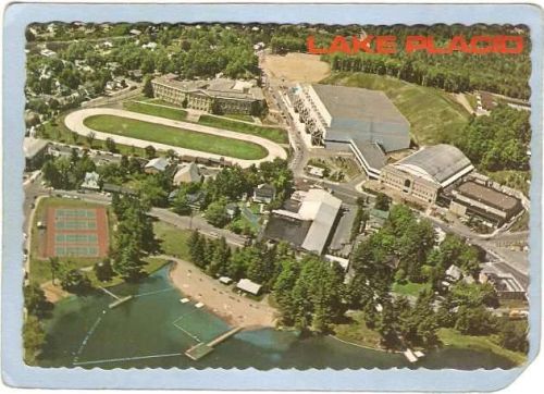 New York Lake Placid Aerial View Olympic Arena & Speed Skating Oval w/Ripp~1658