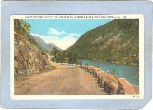 New York Lake Placid Lower Cascade Lake Between Lake Placid & Keene ny_box~1696