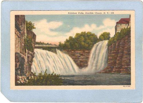 New York Ausable Chasm Rainbow Falls ny_box5~1523