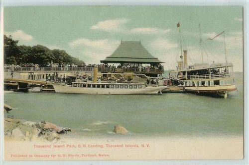 New York Thousand Islands Thousand Island Park S B Landing Large Boats at ~221
