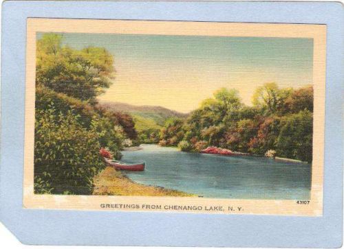 New York Chenango Lake Greetings From Chenango Lake ny_box3~1116