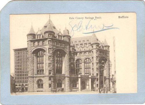 New York Buffalo Erie County Savings Bank w/Horse & Wagon ny_box4X1~2710