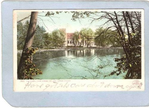 New York Poughkeepsie The Chapel From Across The Lake Vassar College Undiv~2318