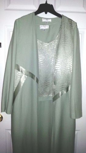 NEW Turquoise Suit: Blouse & Classy Long Blazer by Morning Side, Women's Size 12