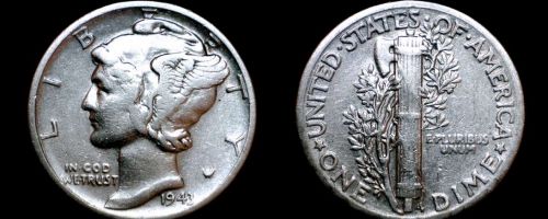 1943-P Mercury Dime Silver