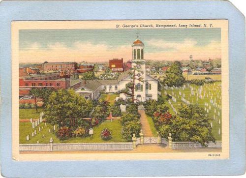 New York Hempstead Long Island Postcard St. George's Church nyli_box1~1