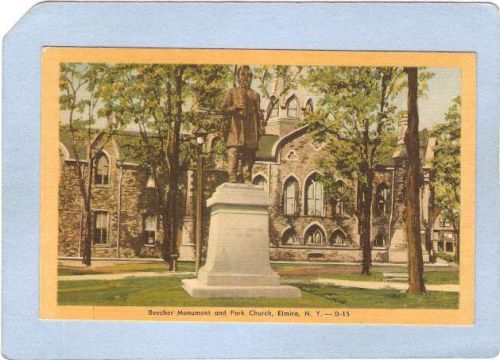 New York Elmira Beecher Monument & Park Church ny_box3~1013