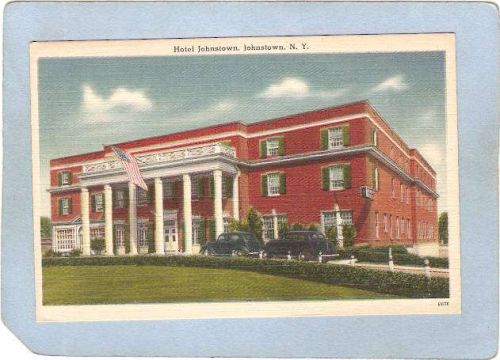New York Johnstown Hotel Johnstown w/Old Cars ny_box5~2042