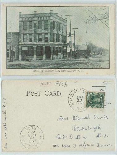 New York Chateaugay Bank of Chateaugay Old Bank Building w/Other Old Build~180