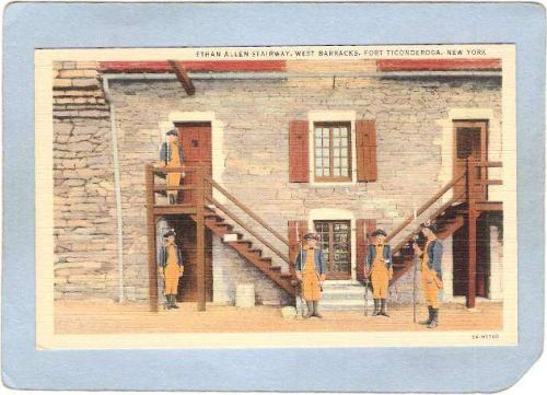 New York Fort Ticonderoga Ethan Allen Stairway West Barracks ny_box5~1611