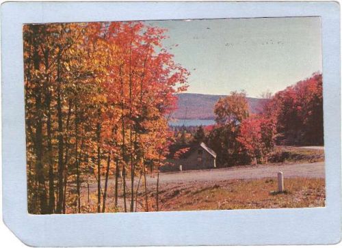 New York Speculator Picturesque Autumn View From Highway Lake Pleasant ny_~1300