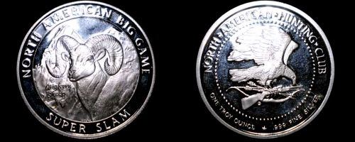 North American Hunting Club 1 Oz .999 Silver Round Bighorn Sheep