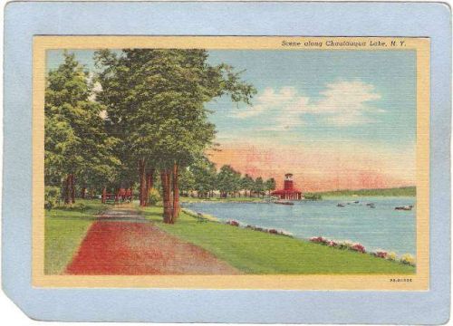 New York Chautauqua Scene Along Chautauqua Lake ny_box5~1849