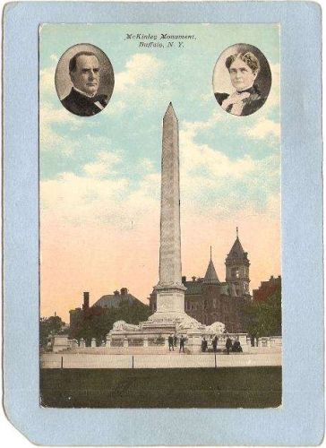 New York Buffalo McKinley Monument w/Small Photos Top Corners ny_box4~2591