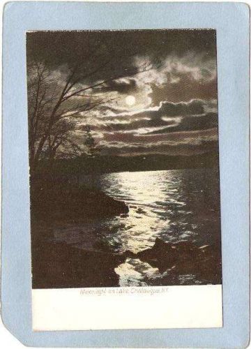 New York Chautauqua Moonlight On Lake Chataugua ny_box5~1838