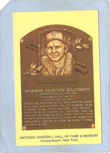 New York Cooperstown Sport Baseball Plaque Of Harmon Clayton Killebrew Ele~73