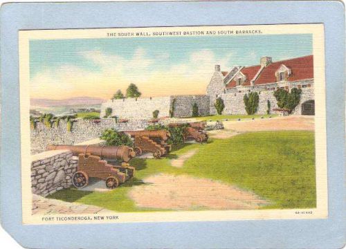 New York Fort Ticonderoga The South Wall Southwest Bastion & South Barrack~1634