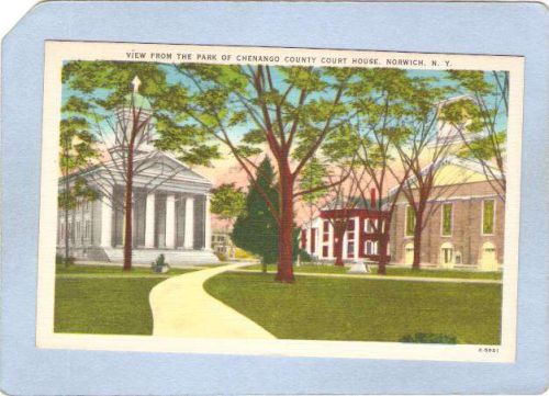 New York Norwich View From The Paek Of Chenango County Court House ny_box~1127