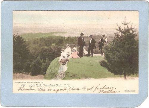 New York Sacandaga Park High Rock Undivided Back ny_box5~1971