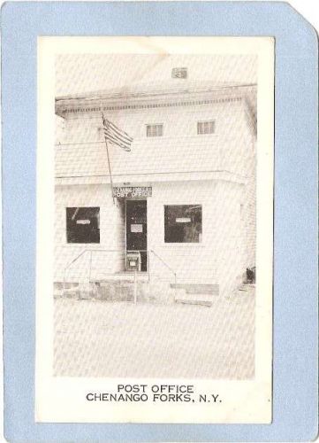 New York Chenango Forks Post Office Photo Type Card ny_box3~1115