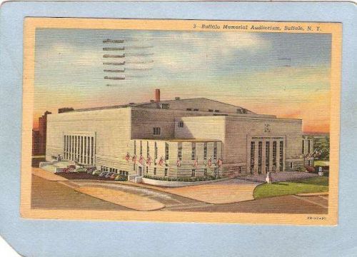 New York Buffalo Buffalo Memorial Auditorium w/Old Cars ny_box4X1~2719