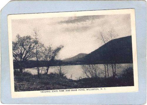 New York Millerton Taconic State Park & Rudd Pond Photo Type Card ny_box4~2090
