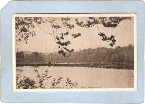 New York Staten Island Hikers At Clove Lake Salesman Sample w/Order Card A~56