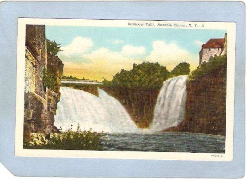 New York Ausable Chasm Rainbow Falls ny_box5~1525