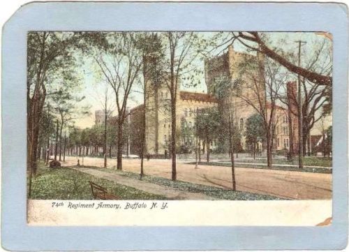 New York Buffalo 74th Regiment Armory Street Scene ny_box4X1~2776