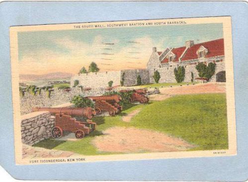 New York Fort Ticonderoga The South Wall Southwest Bastion & South Barrack~1632