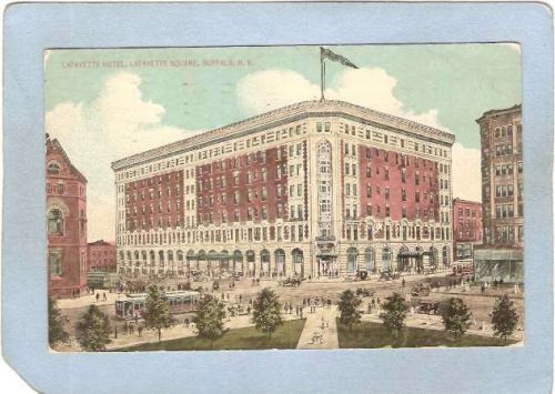 New York Buffalo Lafayette Hotel Lafayette Square Street Scene Intersectio~2616