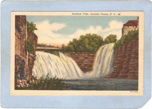New York Ausable Chasm Rainbow Falls ny_box5~1524