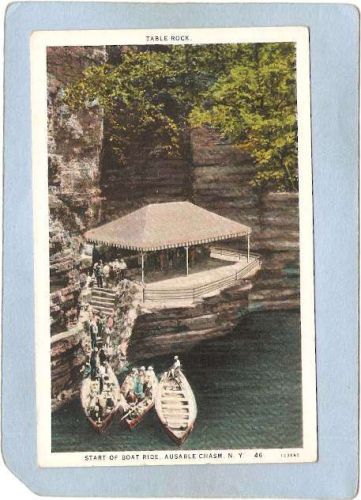 New York Ausable Chasm Table Rock Start Of Boat Ride ny_box5~1518
