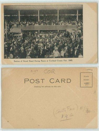 New York Cortland Section of Grand Stand During Races at Cortland County F~159