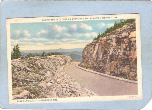 New York Lake Placid A Deep Cut On Whiteface Memorial Highway ny_box5~1698