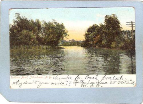 New York Johnstown Scribers Pond Undivided Back ny_box5~2018