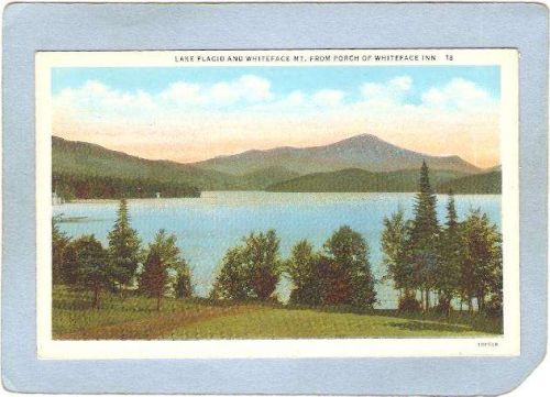 New York Lake Placid Lake Placid & Whiteface Mt From Porch Of Whiteface In~1730