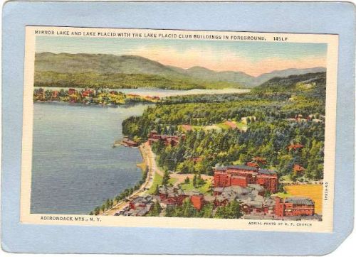New York Lake Placid Mirror Lake & Lake Placid With The Lake Placid Club B~1740