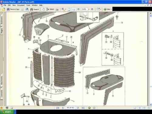 MASSEY FERGUSON MF 65 PARTS MANUAL 420pg for Gas Diesel Utility Orchard Tractors