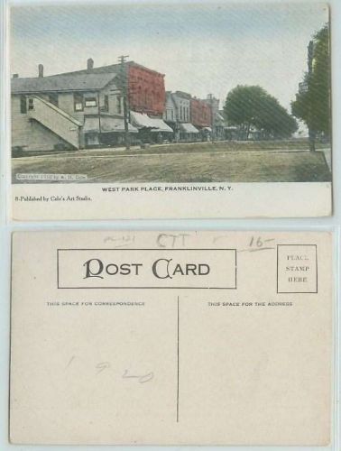 New York Franklinville West Park Place Unpaved Roadway Old Buildings Copyr~121