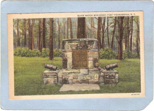 New York Fort Ticonderoga Black Watch Monument ny_box5~1603