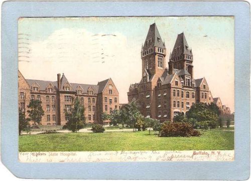 New York Buffalo Buffalo State Hospital Undivided Back ny_box4X1~2863