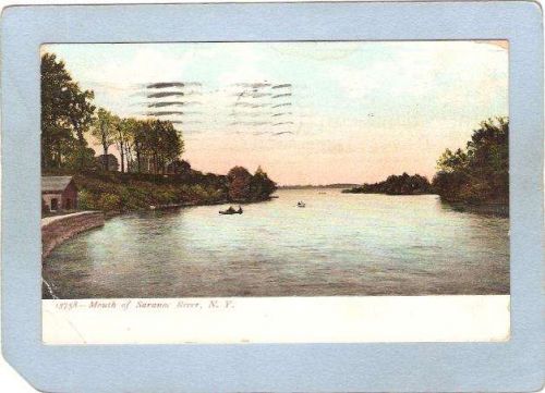 New York Saranac Lake Mouth Of Saranac River ny_box5~1940
