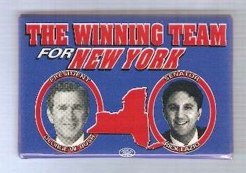 New York Senate Candidate: Lazio Political Campaign Button~1