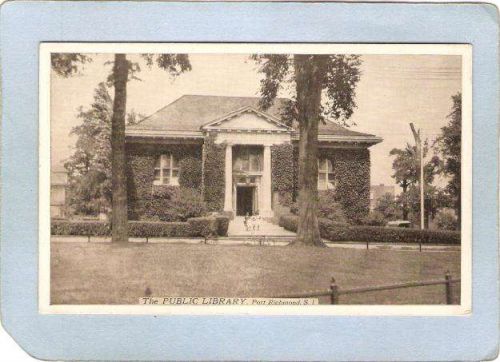 New York Port Richmond The Public Library Salesman Sample w/Order Card Att~55