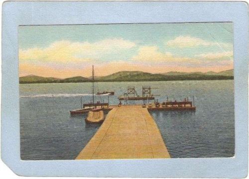 New York Saranac Lake Saranac Inn Dock ny_box5~1920