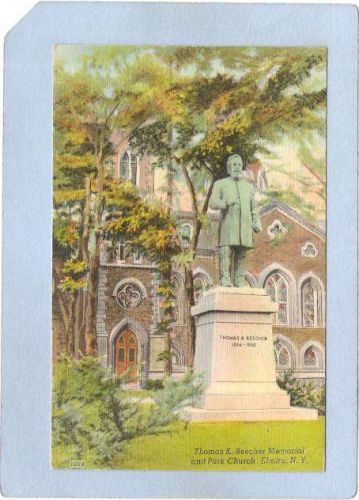 New York Elmira Beecher Monument & Park Church ny_box3~1012