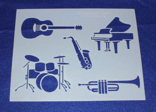 2 Piece Set -Mylar 14 Mil Music Stencils Painting/Crafts/Stencil/Template