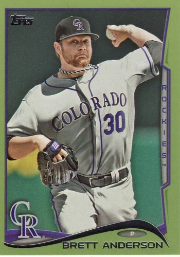 2014 Topps Green #431 - Brett Anderson - Rockies