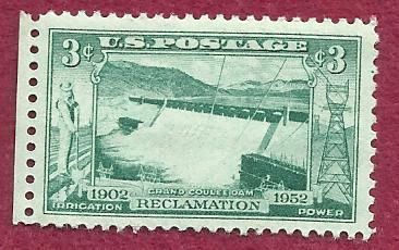 US 3 Cent 1952 Stamp Irrigation Reclamation Power Scott 1009